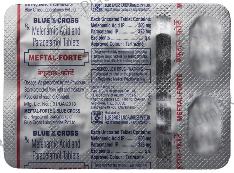 Meftal Forte 500/325mg Tablet 10s