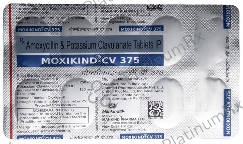Moxikind CV 375 250/125mg Tablet 10s