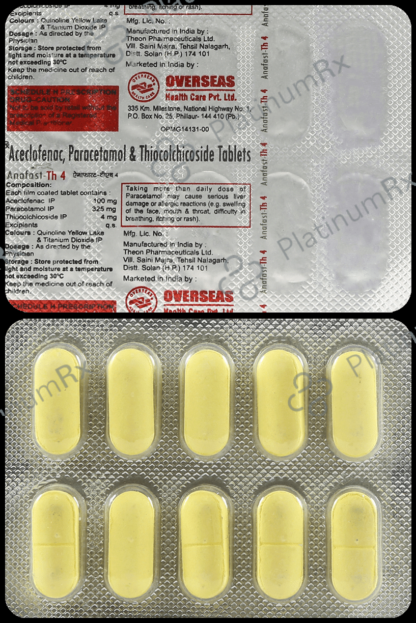 Anafast TH 4mg/100mg/325mg Tablet