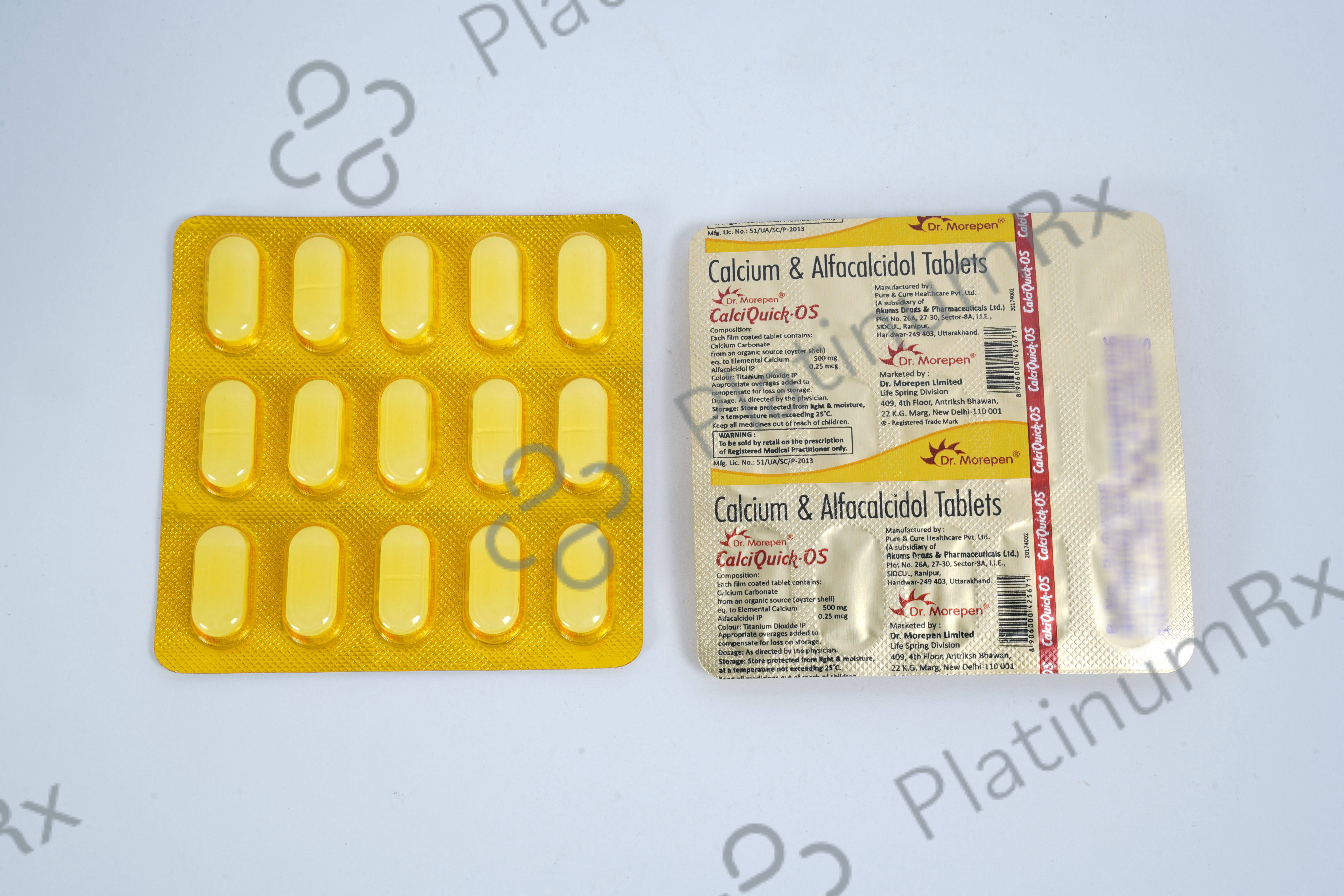 Calciquick OS 0.25mcg/500mg Tablet 15s