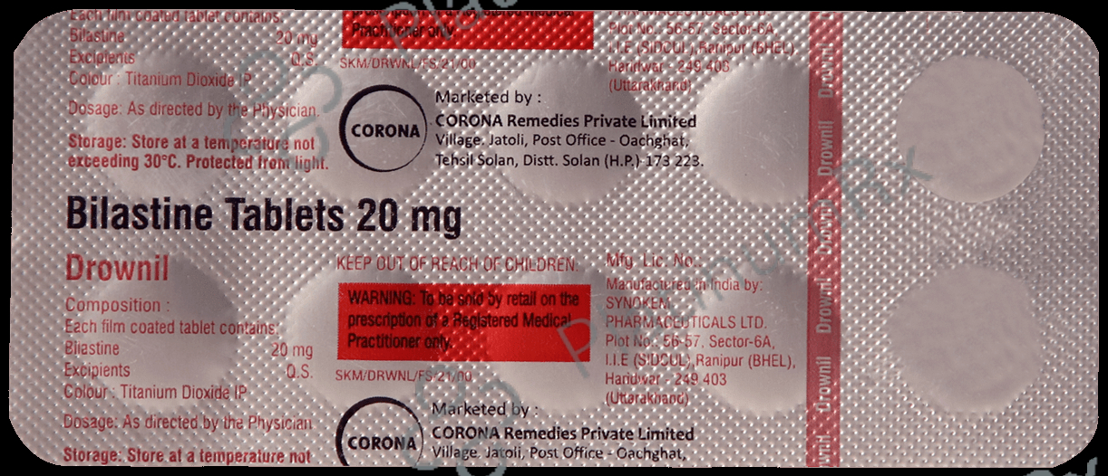 Drownil 20mg Tablet 10s