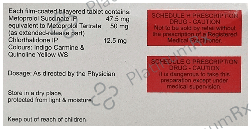 Vinicor D 50/12.5mg Tablet 10s