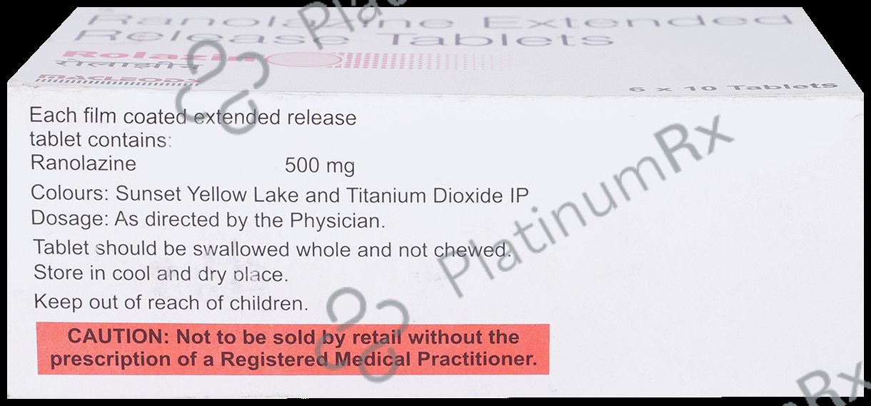 Rolazin 500mg Tablet ER 10s