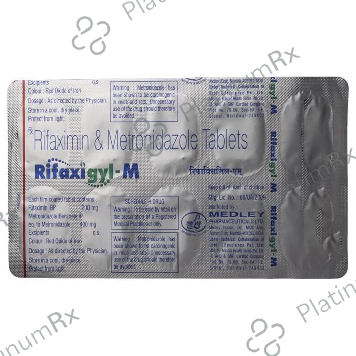 Rifaxigyl M 400/200mg Tablet 10s