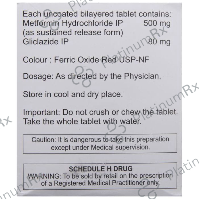 Mefomin GZ 80/500mg Tablet SR 15s