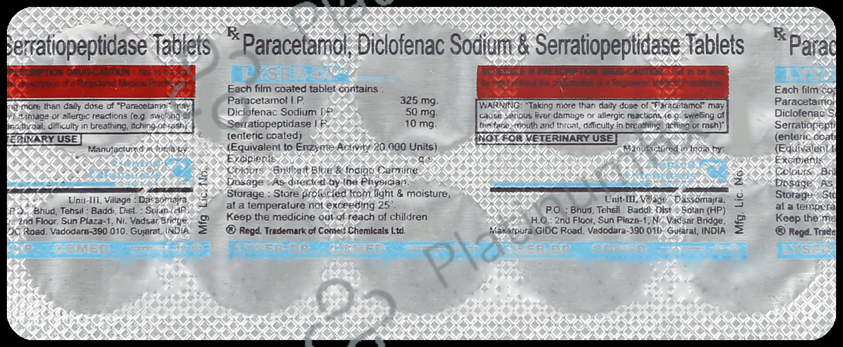 Lyser DP 50/325/10mg Tablet 10s