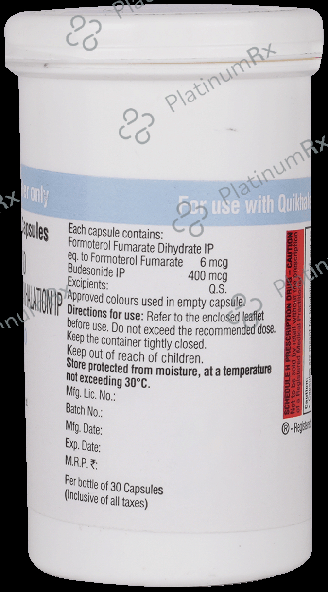 Quikhale FB 400/6mcg Capsule 30s
