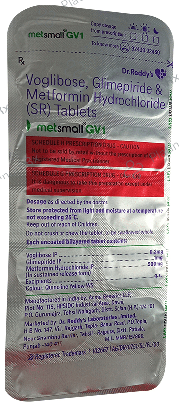Metsmall GV 1 Tablet SR 10s