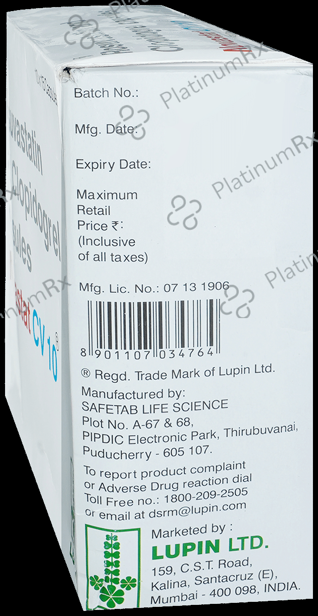 Novastat CV 10/75mg Capsule 15s