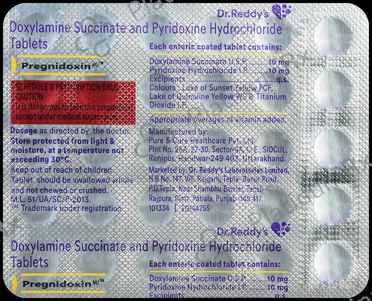 Pregnidoxin NU 10/10mg Tablet 30s