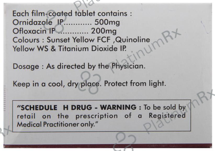 Ornilox 200/500mg Tablet 10s