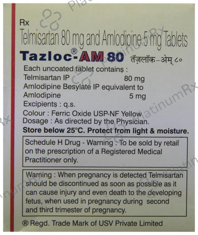 Tazloc AM 80 5/80mg Tablet 10s