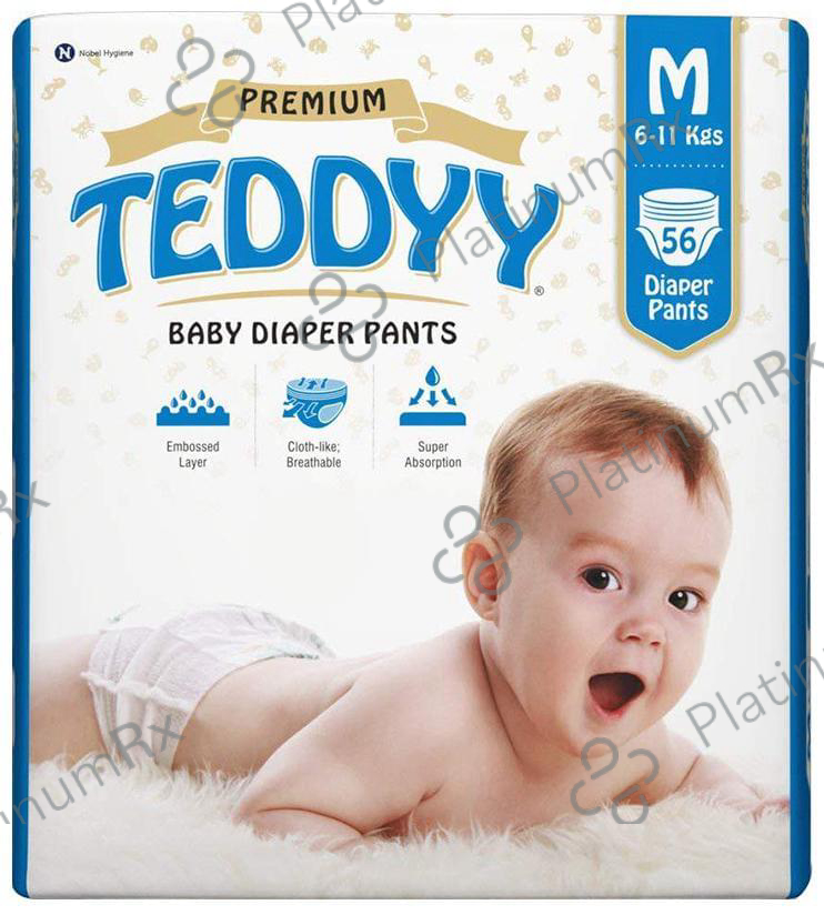 Teddyy Premium Baby Diaper Pants Medium 56 diapers