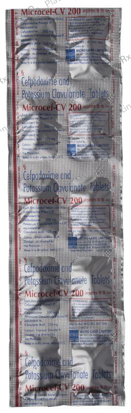 Microcef CV 200 200/125mg Tablet 10s