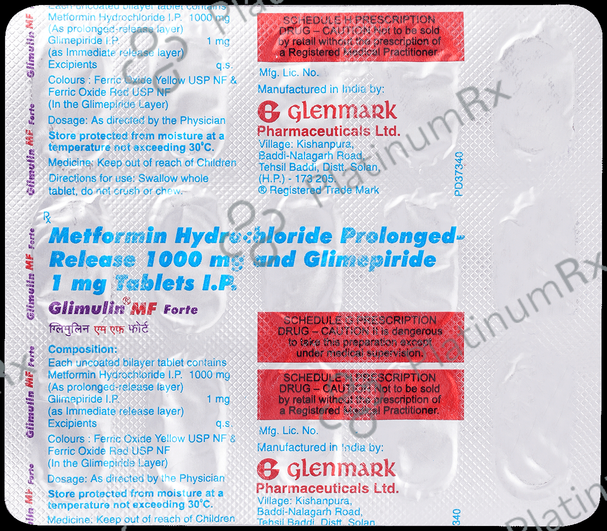 Glimulin MF Forte 1/1000mg Tablet PR 15s