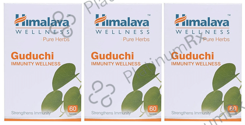 Himalaya Wellness Pure Herbs Guduchi Immunity Wellness Tablet (60 Each) 3 bottles