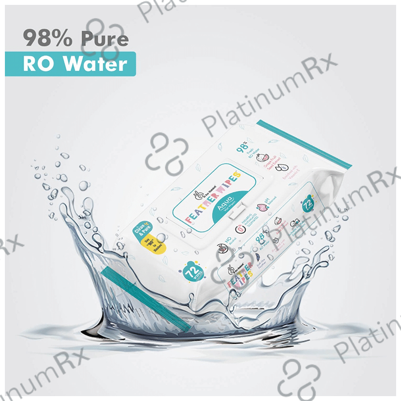 R for Rabbit Feather Wipes (72 Each) Aqua 1 Pack