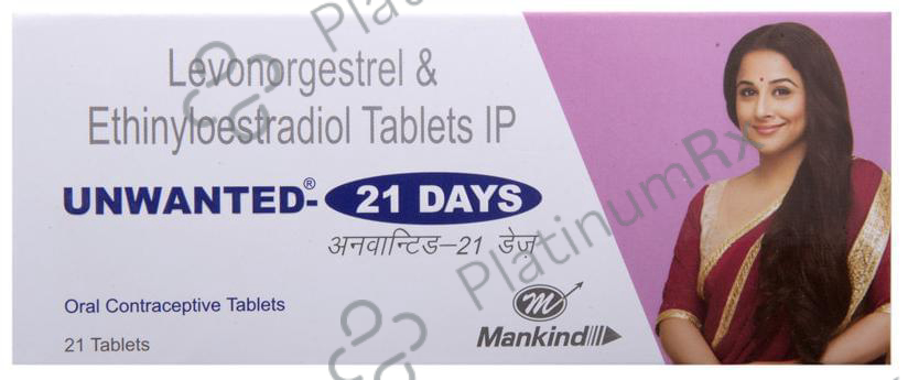 Unwanted 21 Days 0.035/0.15mg Tablet 21s