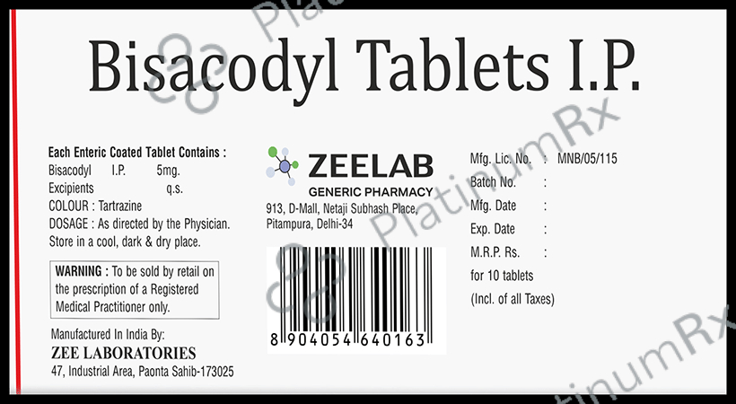 Bisalodil 5 Tablet