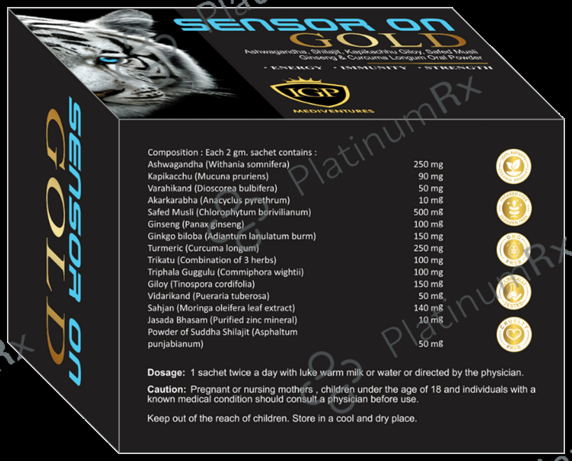 IGP Mediventures Sensor On Gold Sachet (2gm Each)