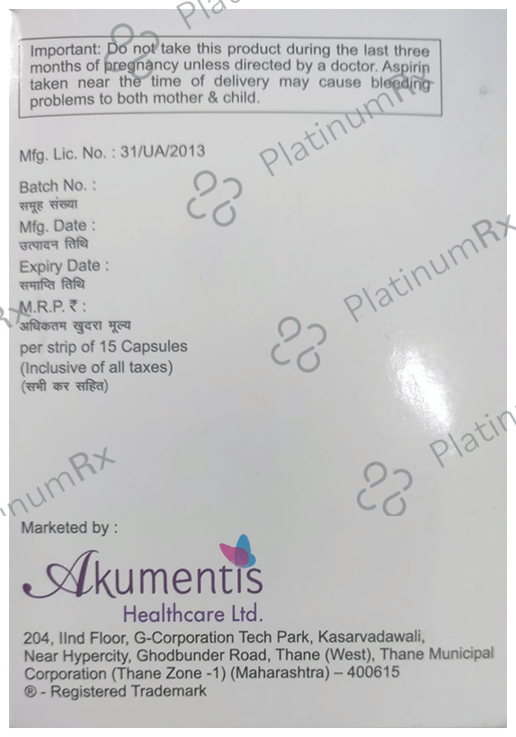 Rosycap ASP 10/75mg Capsule 15s