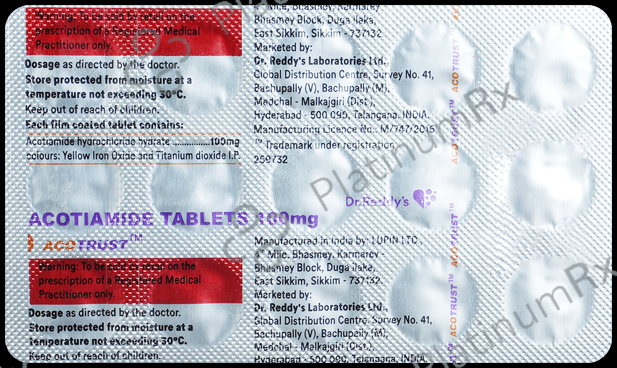 Acotrust 100mg Tablet 15s