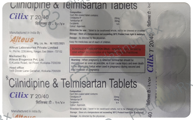 Cilix T 20mg/40mg Tablet