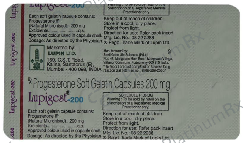 Lupigest 200mg Capsule 10s