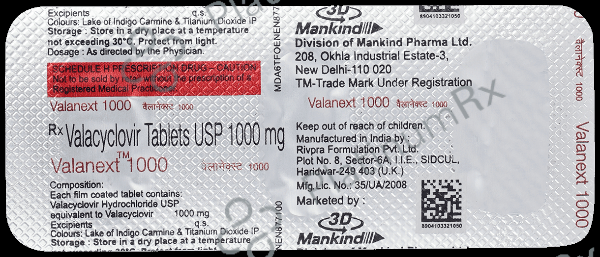 Valanext 1000mg Tablet 3s