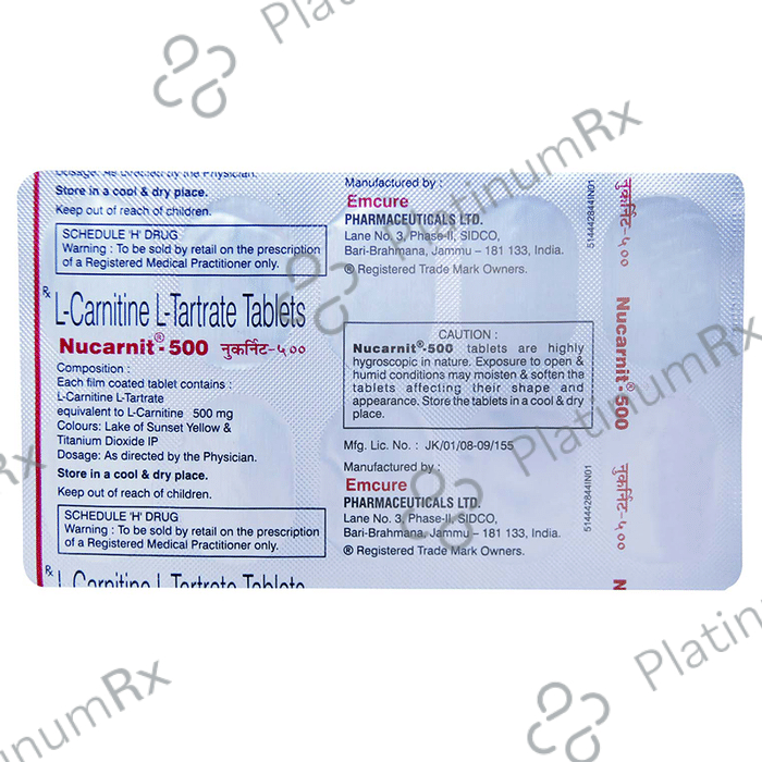 Nucarnit 500mg Tablet 10s