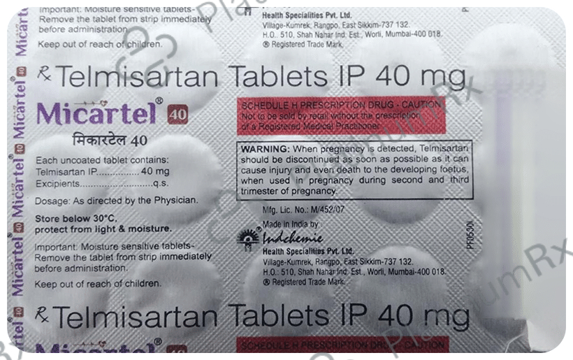 Micartel 40mg Tablet 15 Tablet