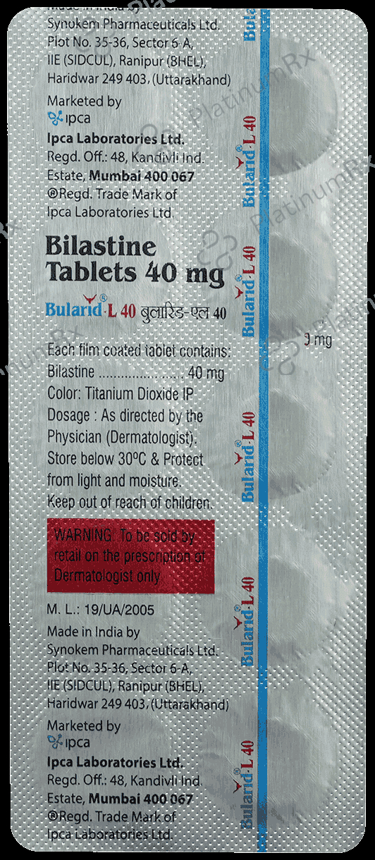 Bularid L 40mg Tablet 10s