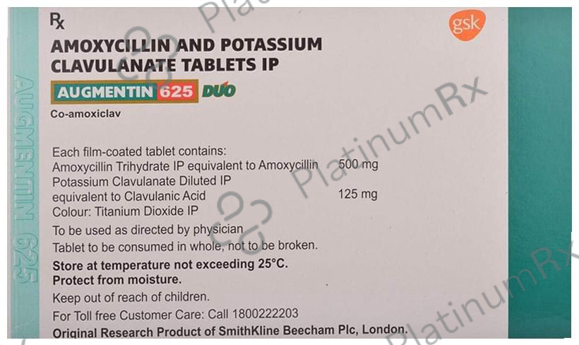 Augmentin Duo 625mg Tablet 10s