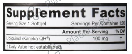 Jarrow Formulas Ubiquinol QH-Absorb 100mg Softgels - Reduced Form of CoQ10