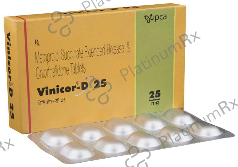 Vinicor D 6.25/25mg Tablet ER 10s