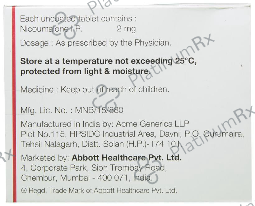 Acitrom 2mg Tablet 30s