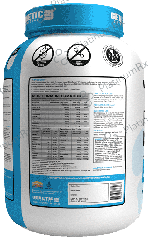 Genetic Nutrition Pro Isolate Powder Cafe Mocha 2 kg
