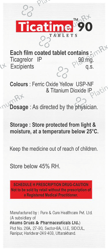 Ticatime 90mg Tablet