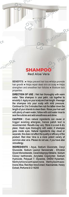 Earthy Essentials Red Aloe Vera with Honey Extract Shampoo (200ml Each) 1 Bottle