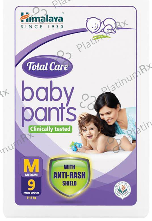 Himalaya Total Care Baby Pants - With Anti-Rash Shield & Wetness Indicator - Size Medium 9 diapers