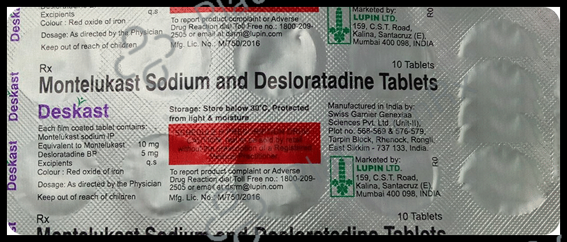 Deskast 5/10mg Tablet 10s