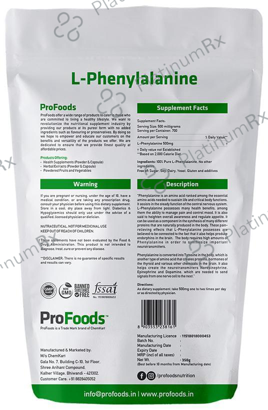 ProFoods L-Phenylalanine Powder 350 gm
