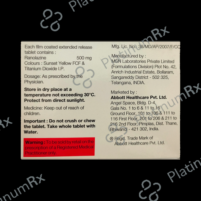 Ranogard 500mg ER Tablet 10s