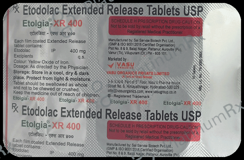 Etolgia 400mg Tablet XR 10s