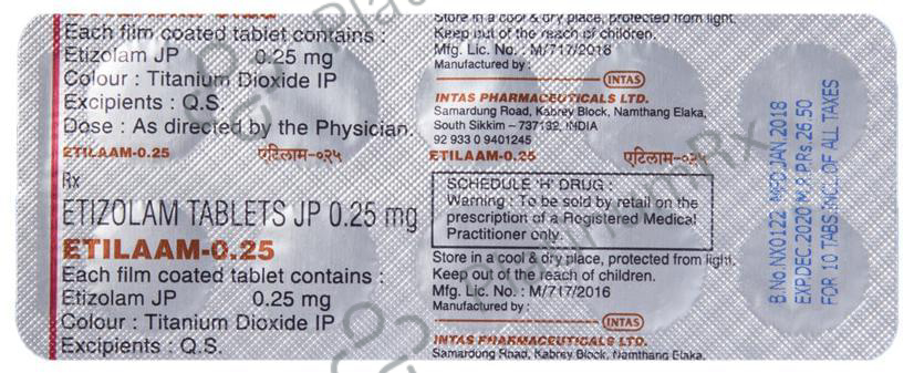 Etilaam 0.25 Tablet