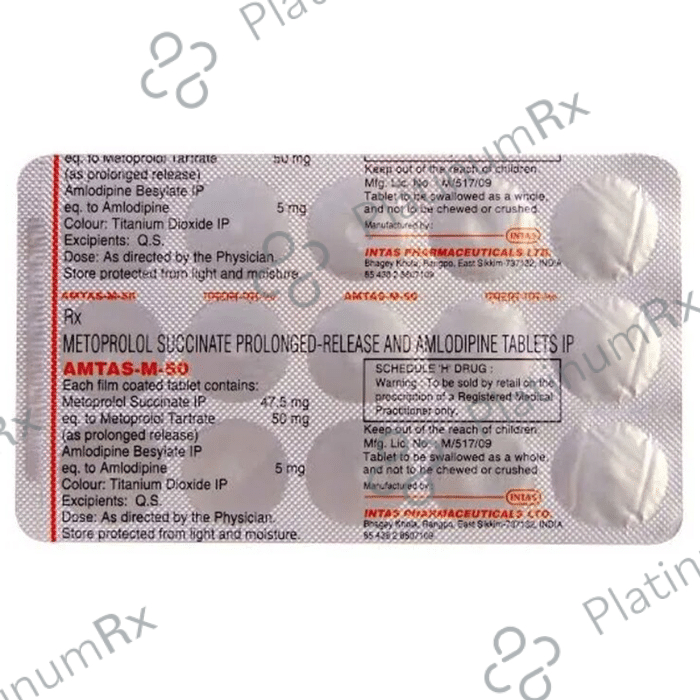 Amtas M 5/50mg Tablet PR 15s
