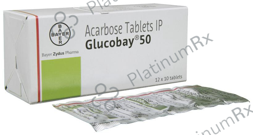 Glucobay 50mg Tablet 10s