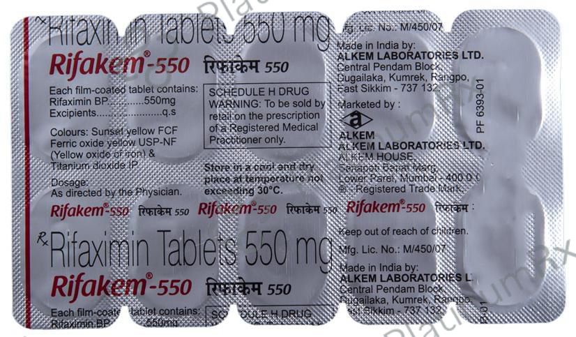 Rifakem 550mg Tablet 10s