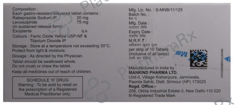 Rabekind Plus 75/20mg Tablet SR 10s