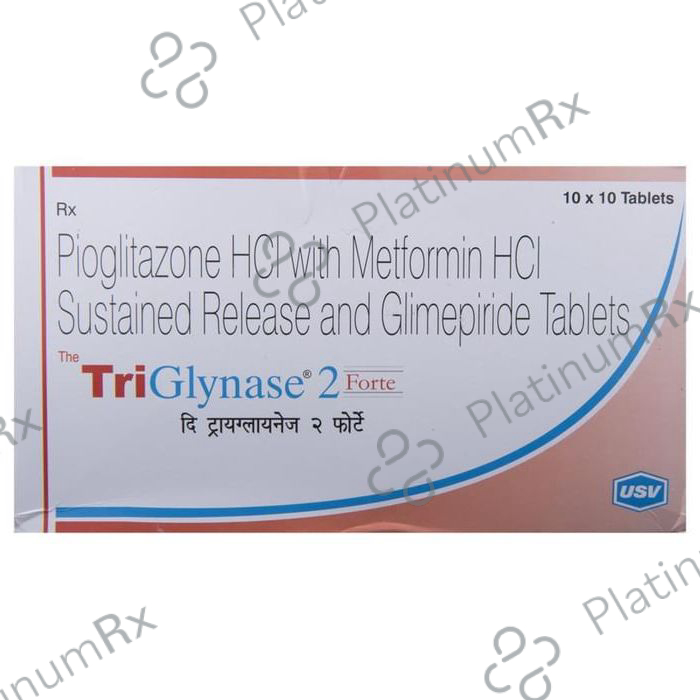 Triglynase Forte 2/1000/15mg Tablet SR 10s